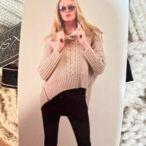 Nwt Max Sport Oversized Chunky Knit Sweater - Neutral Beige / Light Tan